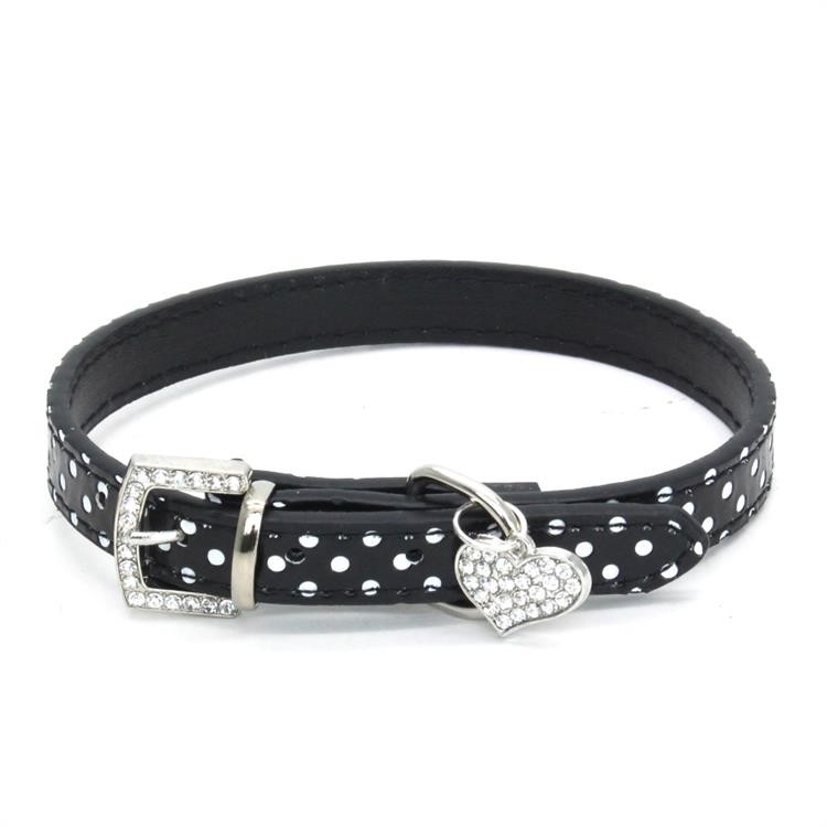 Fashion Dog Collars And Leashes Leather PU Material Customized Color 22g - 48g Weight