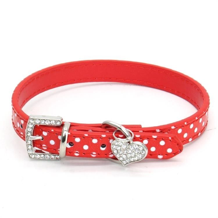 Fashion Dog Collars And Leashes Leather PU Material Customized Color 22g - 48g Weight